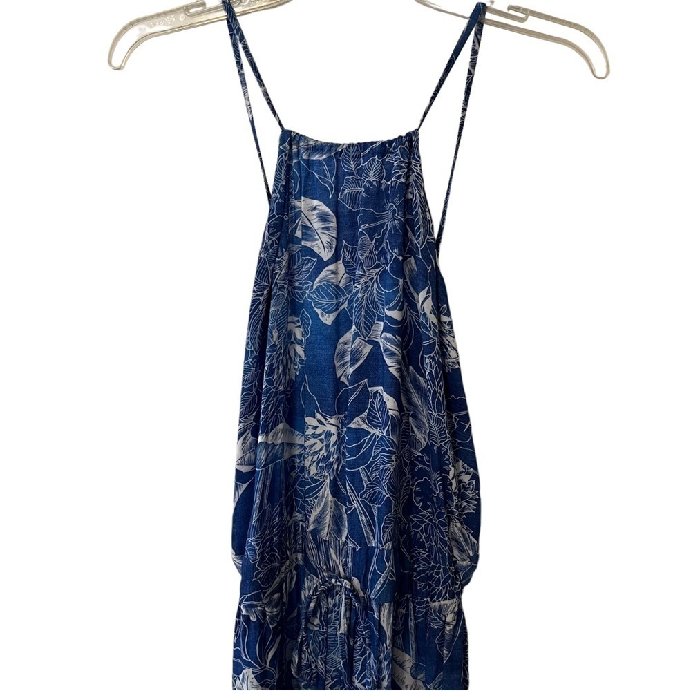 NWT Maaji Floral Print Cover Up Jumpsuit Blue M Beacheear Swim Coastal Printed - Picture 8 of 16